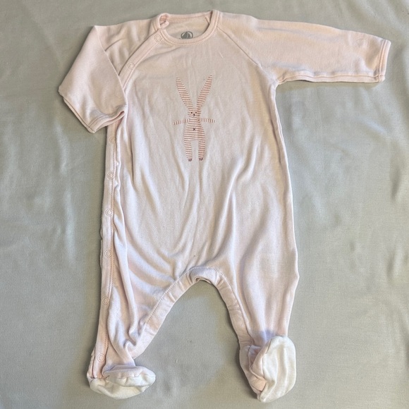 Petit Bateau - Light Pink Baby Onesie Sleeper/Footie/Romper - Picture 1 of 5